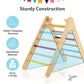 Olakids Toddlers Triangle Climber, 2 In 1 Montessori Kids Wood Climbing Toy With Ramp, Ladder, Slide For Gym Playground, Indoor