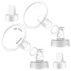 2X 20 Mm Maymom Two-Piece Wide Neck Pump Parts Compatible With Spectra S1,Spectra S2 Pumps And 2 Valves; Incl Wide Mouth Flanges