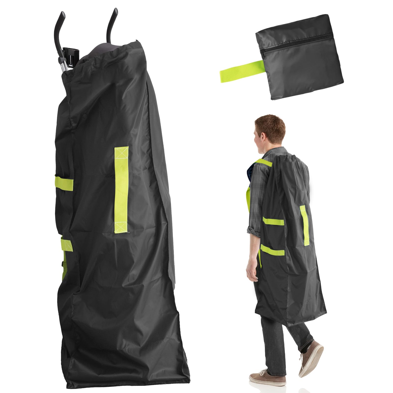 DMS PROTECTOR Umbrella Stroller Bag for Airplane, Gate Check Bag for Single Umbrella Strollers with Adjustable Carry Straps, Lar