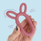 Artcreativity Bunny Teethers For Baby - Set Of 2 Teething Rings - Silicone Baby Teething Toys - Easter Basket Stuffers For Babie