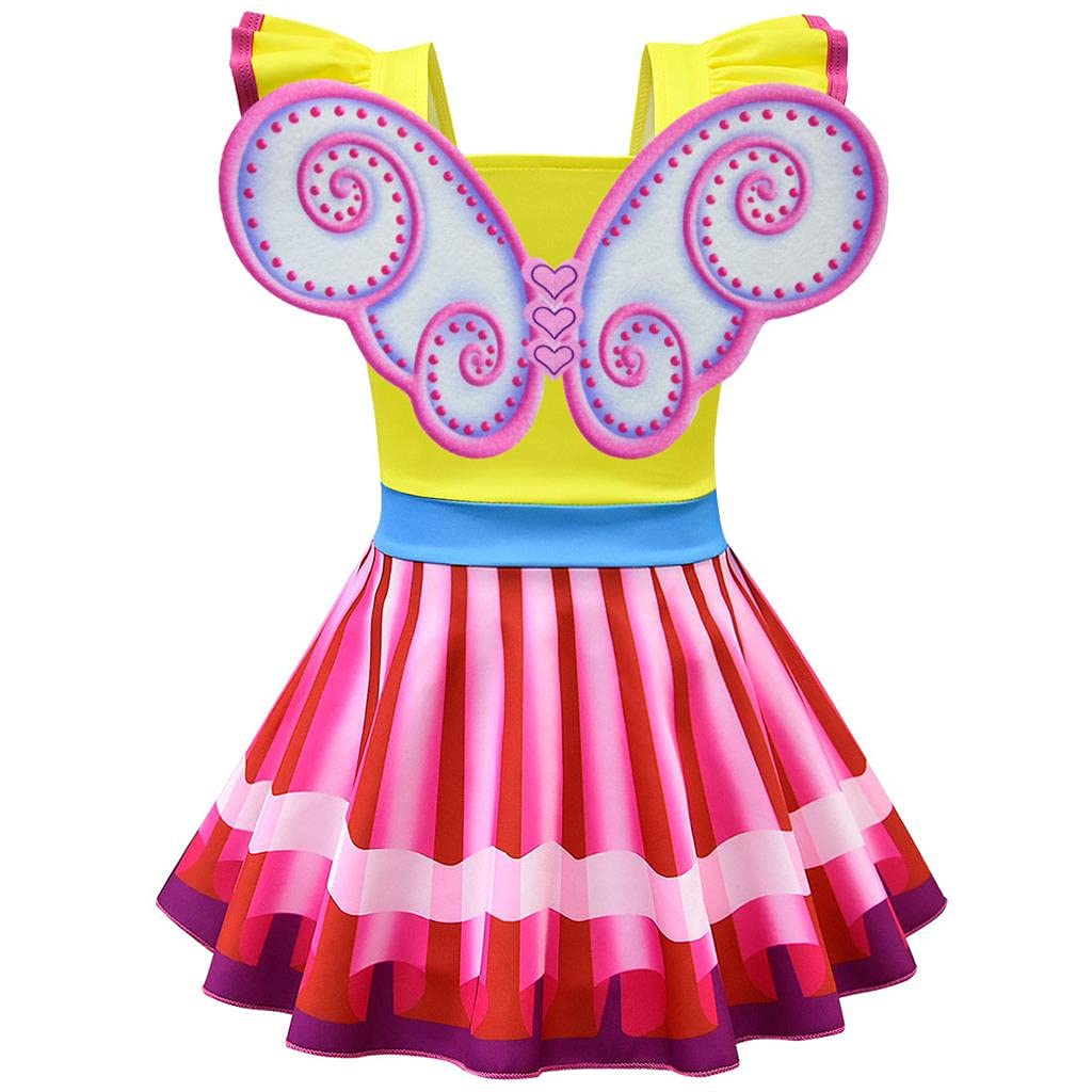 Dressy Daisy Fancy Fairy Costumes Dress Up Set With Butterfly Wings For Little Girls Halloween Birthday Party Outfits Size 6 Yel