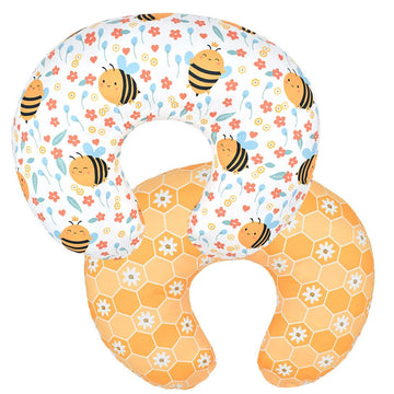 Bxuanw Nursing Pillow Cover Stretchy Pillow Slipcovers For Breastfeeding Moms Two-Sided Design (Bee Combination)