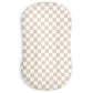 Dilimi Baby Lounger Cover For Boys And Girls, Removable Cover Ultra Soft Comfortable Lounger Slipcover, Light Brown Checkerboard