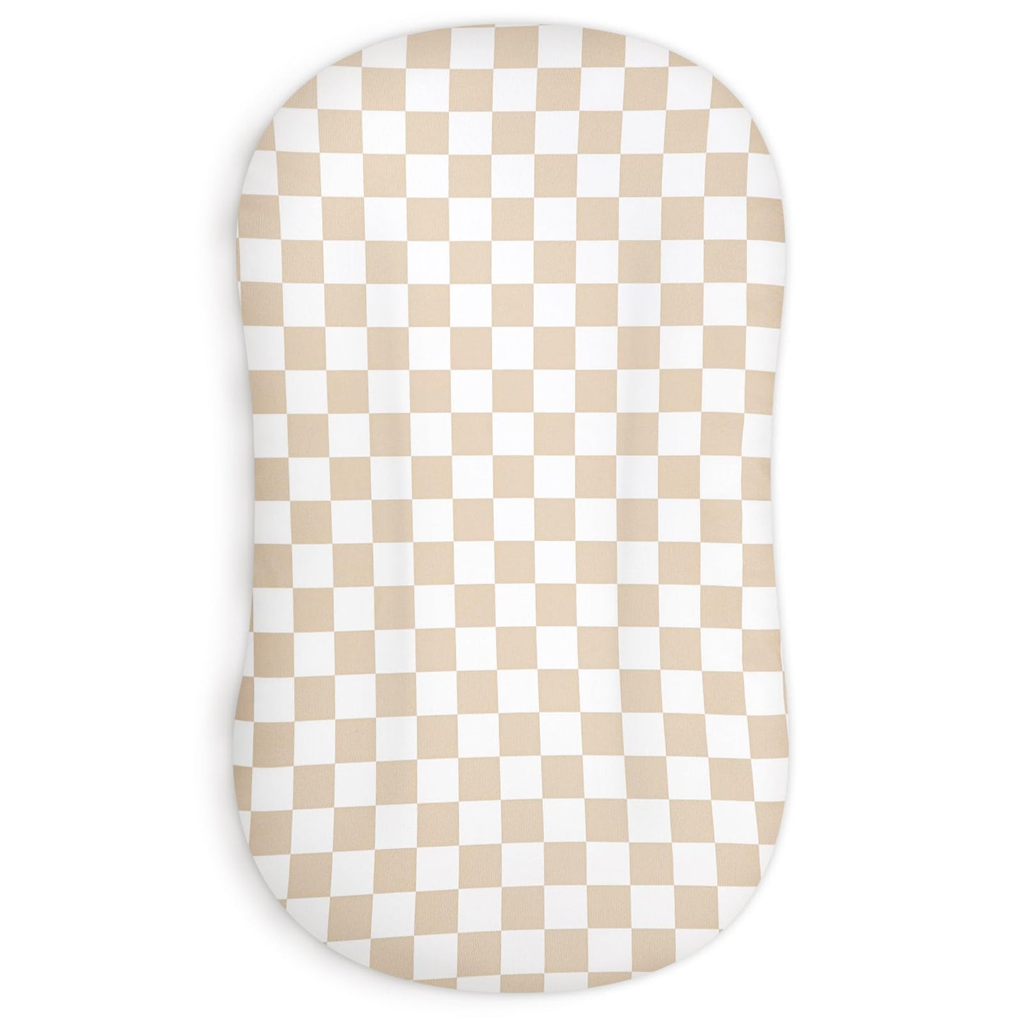 Dilimi Baby Lounger Cover For Boys And Girls, Removable Cover Ultra Soft Comfortable Lounger Slipcover, Light Brown Checkerboard