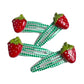 Strawberry Snap Clips Baby Girls Fruit Hair Bow Clips Strawberry Hair Ring Tie BBW24 (Set-G)