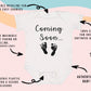 Ink Trendz Coming Soon... Baby Feet Pregnancy Announcement Baby Bodysuit (White, Newborn)