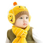 Syga Baby Girls Boys Cute Hats And Scarf Set, For 6 Months  3 Years Knit Warm Hat Beanie Cap Hat_Yellow. Circumference:4650 Cm