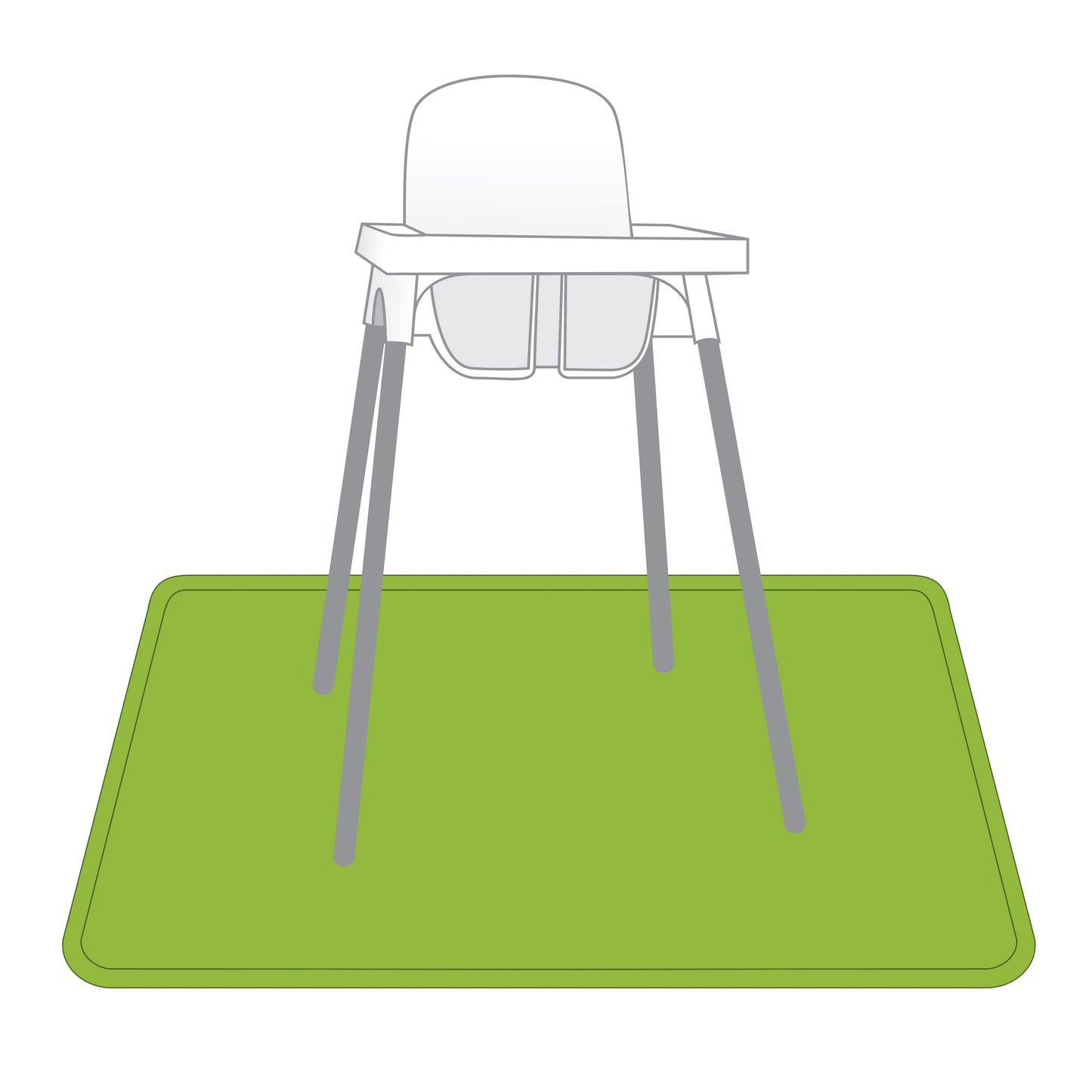 Bapronbaby Ribbit Splash Mat - Waterproof Catch-All For Under High Chairs, Floors, Tables, Playtime Or Arts & Crafts - Machine W