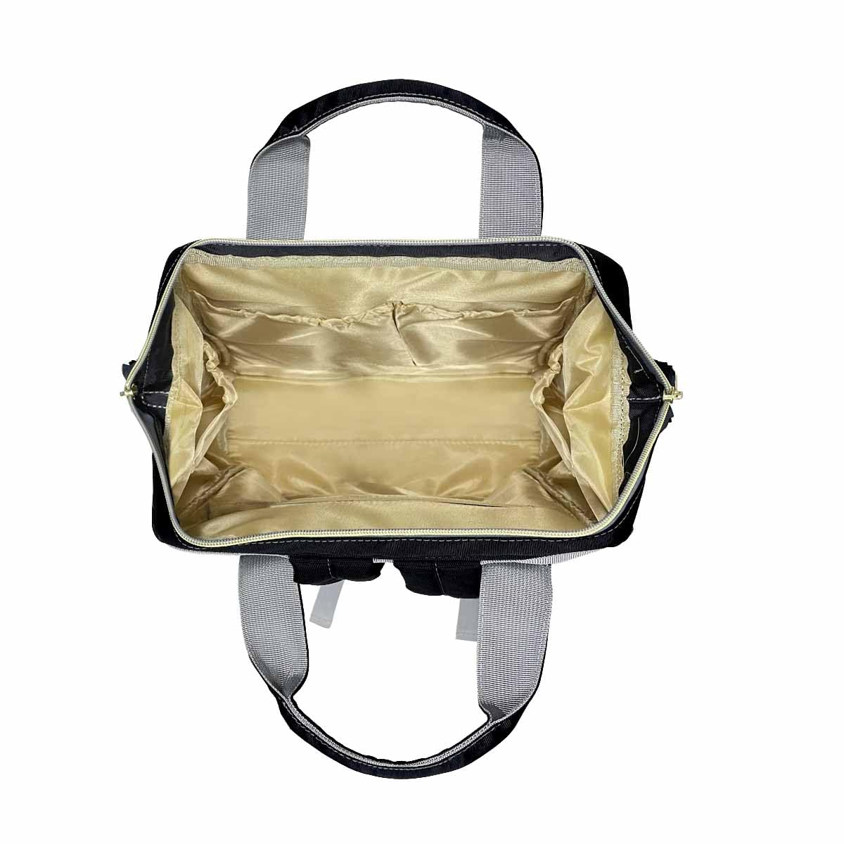 Customize Backpack, Personalized Black Green Name Logo Diapering Bag Backpack Nappy Baby Bags Casual Daypack Travel Shoulder Bag