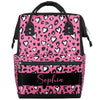 Baby Diaper Bags Backpack for Boy Nursing Baby Bag Backpack for Mom Gifts Stroller Bag with Name Mommy Bags Leopard Print Pink