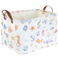 Fxocshe Rectangle Fish Basket,Ocean Animals Waterproof Kids Foldable Laundry Basket,Nursery Hamper,Boys And Girls Hamper,Kids Ro