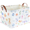 Fxocshe Rectangle Fish Basket,Ocean Animals Waterproof Kids Foldable Laundry Basket,Nursery Hamper,Boys And Girls Hamper,Kids Ro