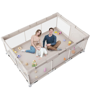 ZEEBABA Baby Playpen,71x47 inch Playpen for Babies and Toddlers, Play Pen for Kids, Play Pens for Babies and Toddlers for Apartm
