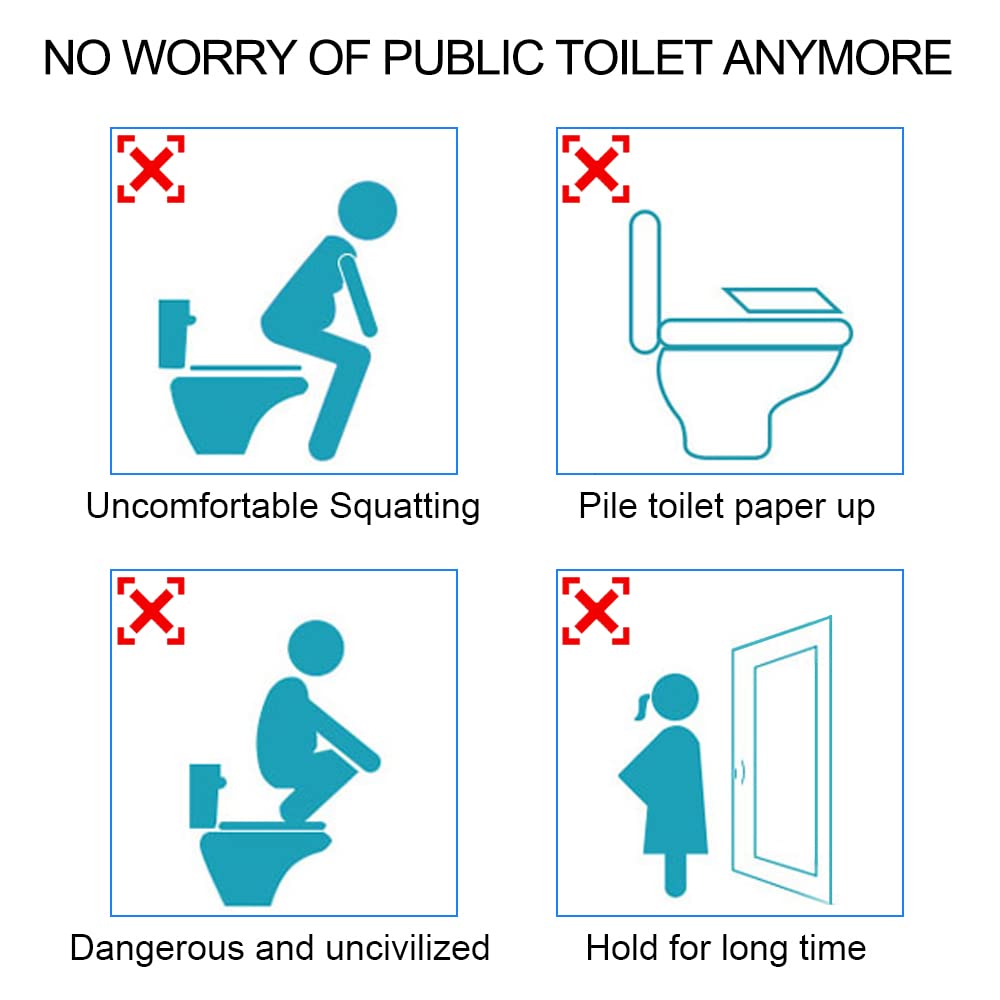 50 Pack Disposable Plastic Toilet Seat Cover Non Slip Individually Wrapped For Travel Perfect For Potty Training Ideal For Adult