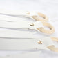 California Tot Faux Leather Bow Clip Organizers (Off-White Set Of 3)