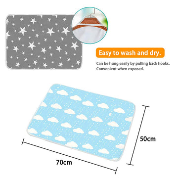 Waterproof Baby Diaper Changing Pad Multi Function Diaper Change Mat For Girls Boys Newborn - 100% Leak Proof Sanitary Mats For
