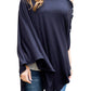Byrd & Blume Maternity Nursing Cover Breathable Lightweight Breastfeeding Cover Wrap Shawl Scarf Poncho Full 360 (Navy, One Size