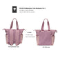Esvan Diaper Tote Bag Totepack Backpack 2 In 1 For Women Multifunctional Large Capacity With Insulated Pockets Travel (Pink Purp