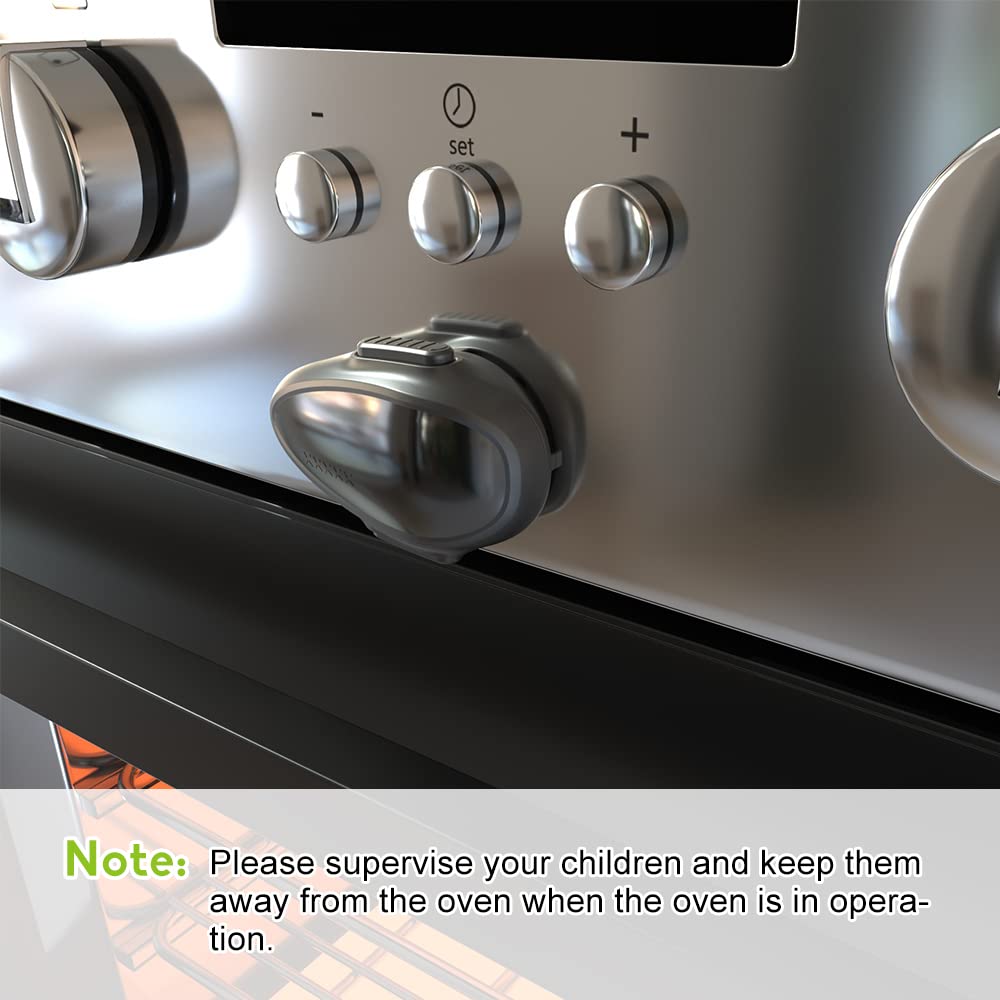Safelon 1 Pcs Child Safety Oven Lock, Kitchen Safety Oven Door Lock For Babies & Toddlers (Black)