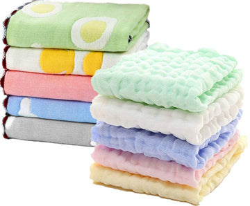 Muslin Baby Washcloths, Organic Muslin Cotton Face Towels, Natural Cotton Wipes For Newborn Sensitive Skin, Soft Bath Washcloths