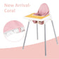 Dadouman Inflatable Supporting Cushion For Ikea High Chair, Baby High Chair Cover With Inflatable Cushion Insert (Coral)