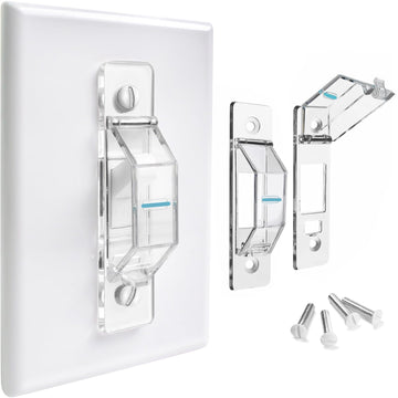 2 Pack Light Switch Cover Guard,Wall Light Switch Lock With Glow In The Dark Effect, Child Proof Wall Switch Cover Keeps Lights 