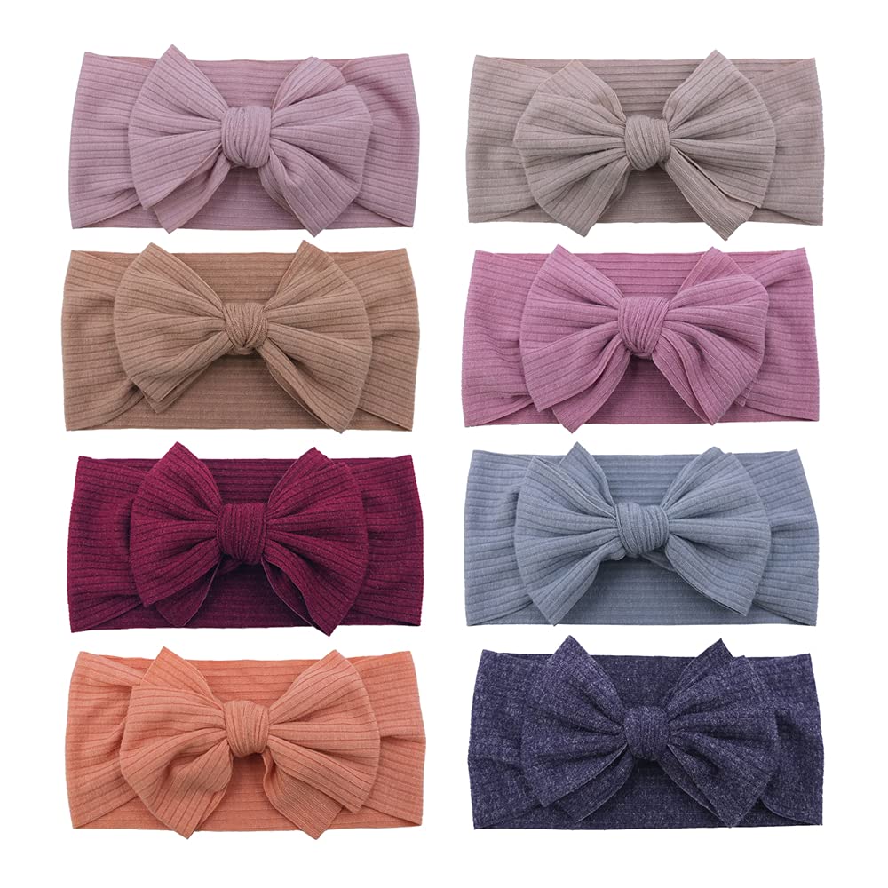 Sugarmelon Cotton Ribbed Baby Headbands Head Wrap For Newborn Toddler Hair Bow Turban Headband Hairband Infant Baby Show Gifts N