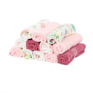 Rene ROFE Baby UnisexBaby 12Pack Absorbert Terry Washcloths (Light Pink)