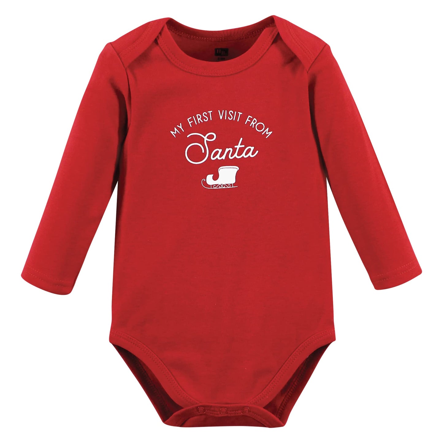 Hudson Baby Unisex Baby Cotton Long-Sleeve Bodysuits, North Pole, 9-12 Months