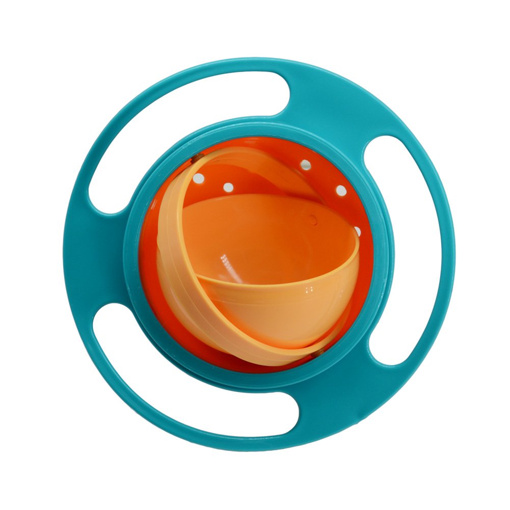 Ztl Gyro Bowl 360 Dgree Rotation Spill Resistant Gyroscopic Bowl With Lid