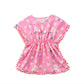 Douhoow Toddler Baby Girls Swim Cover-Up Beach Sundress Summer Poncho Rash Guards (Pink, 2-3T)