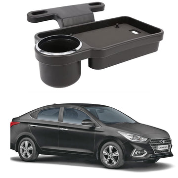 Oshotto (FT04) Foldable Car Auto Headrest Rear Back Seat Table Drink Food Cup Tray Holder Compatible with Hyundai Verna Old  B