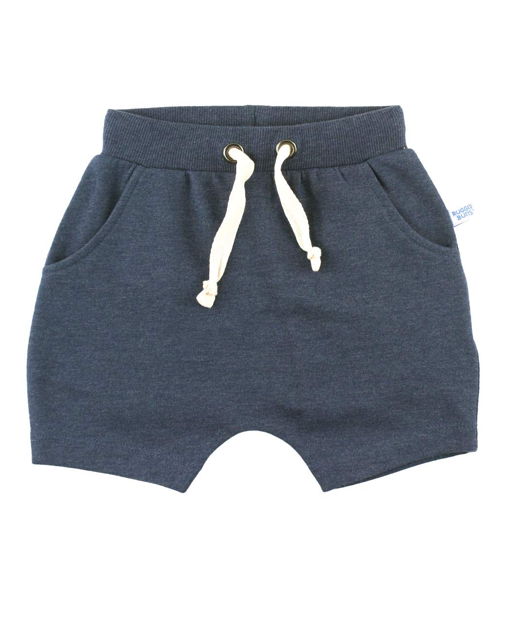 Ruggedbutts Baby/Toddler Boys Heather Navy Jogger Shorts - 12-18M