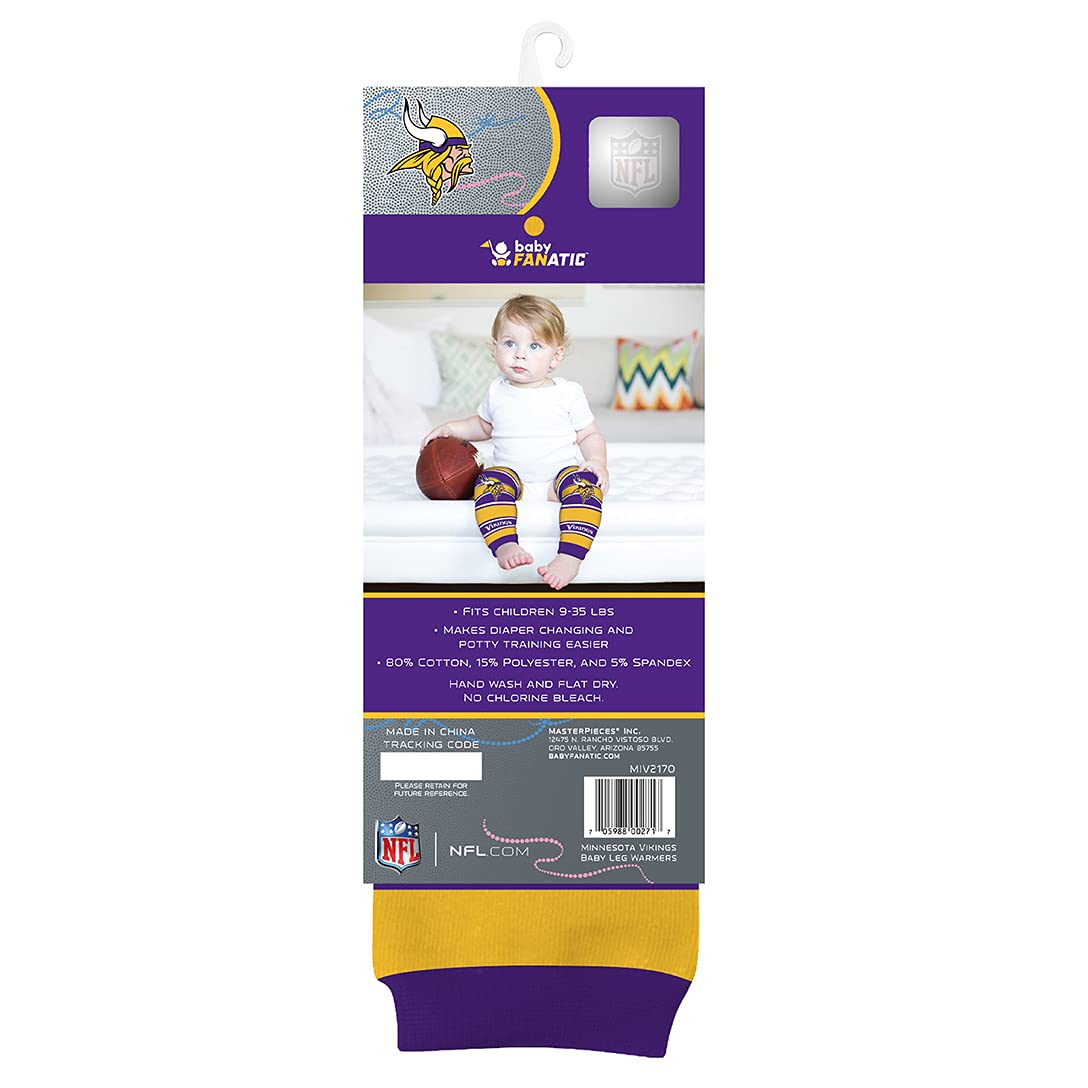 BabyFanatic Officially Licensed Toddler & Baby Unisex Crawler Leg Warmers - NFL Minnesota Vikings