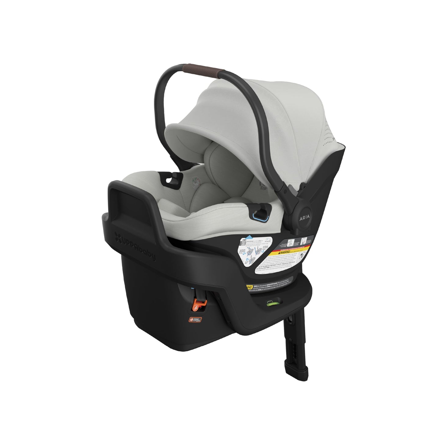 UPPAbaby Aria V2 Lightweight Infant Car Seat - Just Under 6 lbs - Base with Load Leg + Infant Insert + All-Weather FootCover Inc