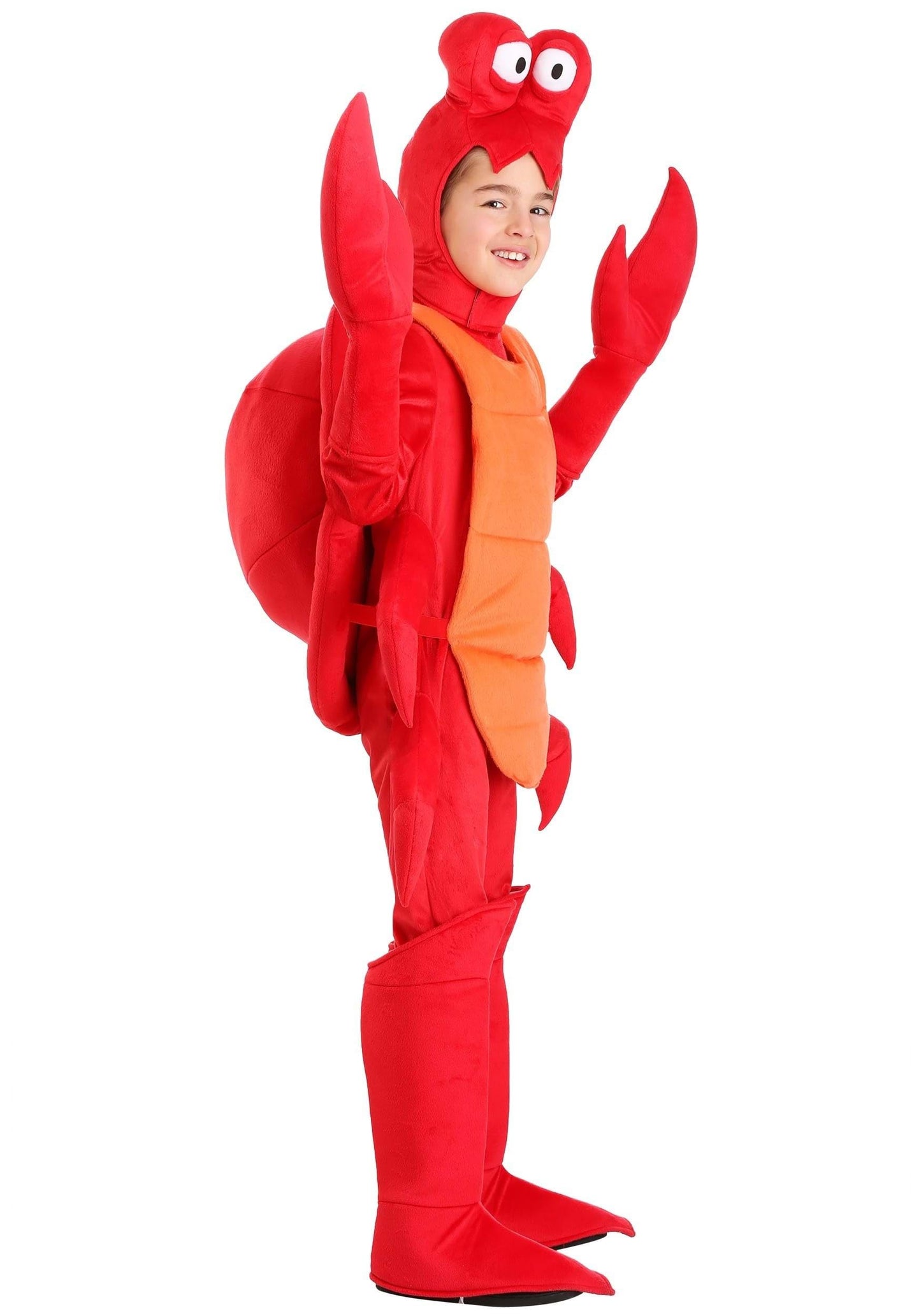 Fun Costumes Red Crab For Kids, Sea Creature Dress-Up, Crab Jumpsuit Halloween Outfits (X-Large)
