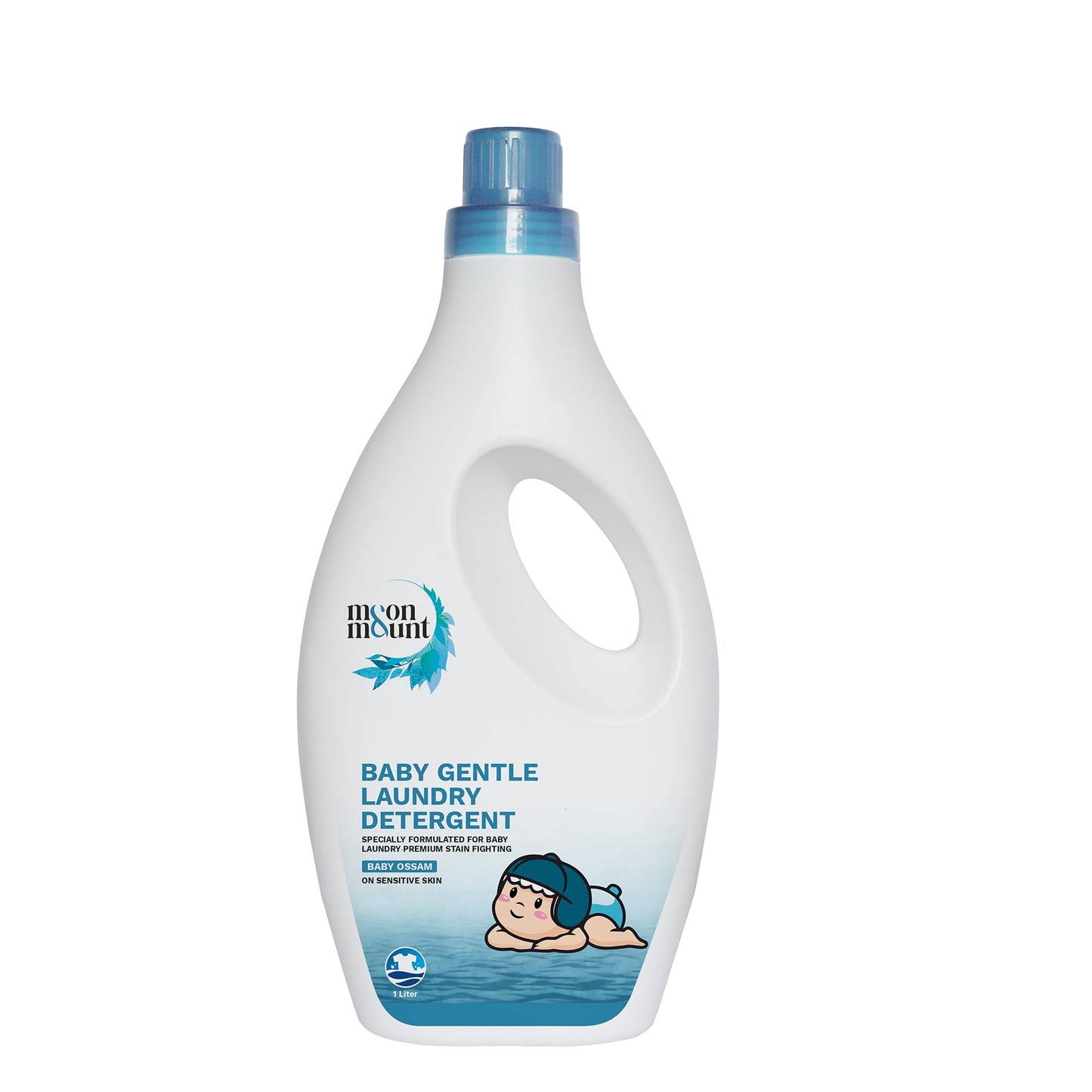 Moon & Mount 1L Baby Detergent Liquid, Hypoallergenic & ParabenFree For Sensitive Newborn Skin, Ossam Scent, Hand & Machine Was
