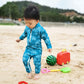 Wevswe Baby Toddler Sun Protection Rash Guard Swimsuit With Crotch Zipper Tree Peacock Blue Bathing Suit Newborn
