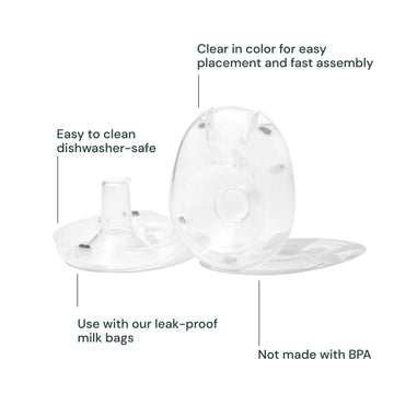 Willow 360 Breast Pump Flanges, 2-Count - 21Mm Breast Shield - For Willow 360 Or 3.0 Wearable Breast Pump, Hands-Free For Leak P