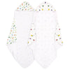 Urbane Home Pack of 2 Soft & Absorbant Cotton Hooded Towels for New Born Baby | Wrapping Bath Towel for 012 Months | 83x83 cm |