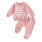 Sejardin Toddler Baby Girl Fall Winter Outfit Letter Print Long Sleeve Sweatshirts and Stretch Pants Infant Girl Clothes (Steal 