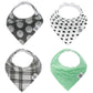 Parker Baby Co. Bandana Drool (Pack of 4) Baby Bibs for Boys, Girls, Unisex - Denver Set