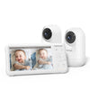 Momcozy Baby Monitor with 2 Cameras 5? 1080P Split Screen Video Baby Monitor with Camera and Audio no WiFi for Baby Safety 5000m