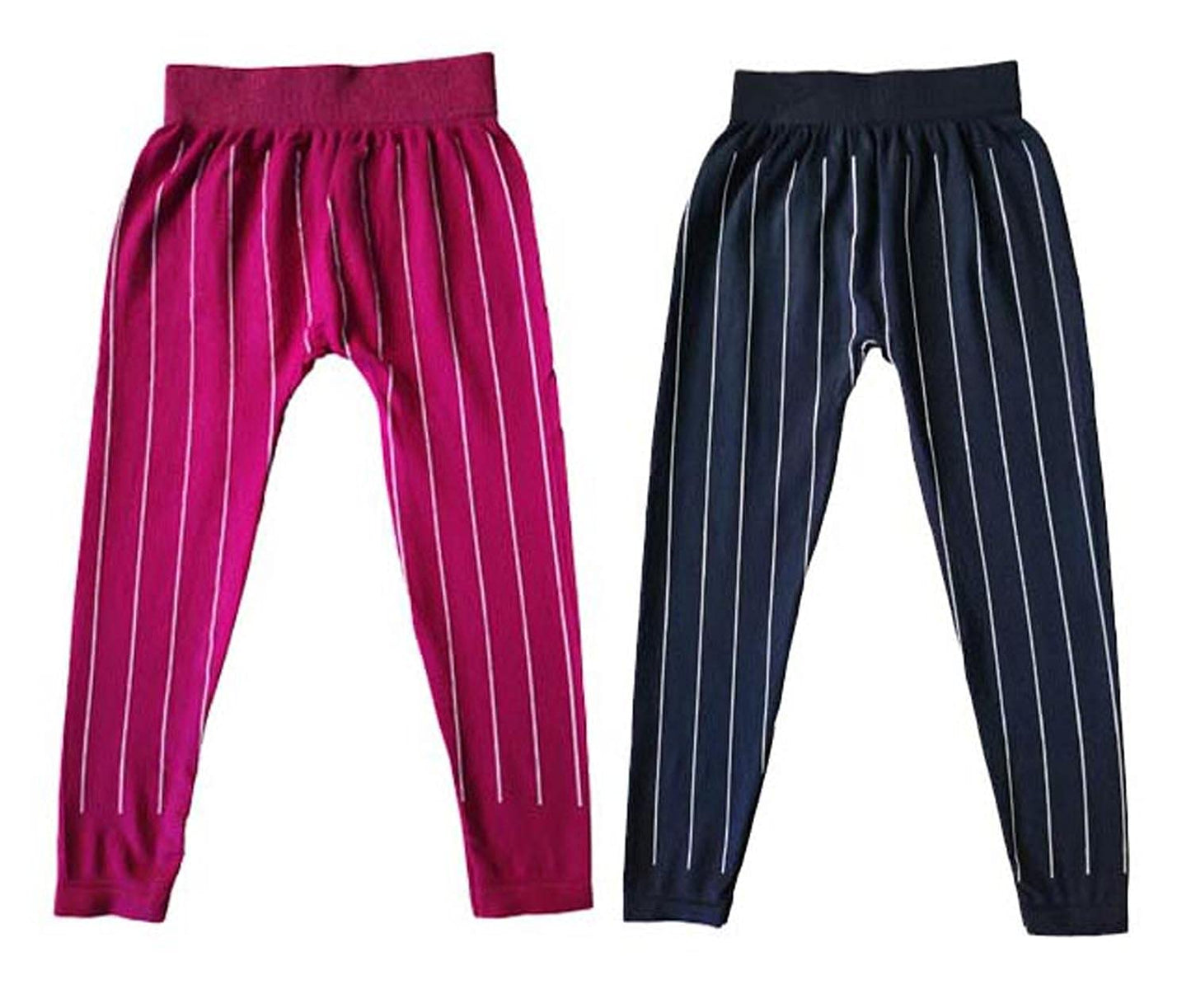 LOVO Girls Lycra Leggings (SLEX020380, Multicolor, 89 Years) Pack of 2