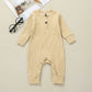 Iddolaka Newborn Baby Boy Girl Long Sleeve Romper Jumpsuit Bodysuit One Piece Coverall Outfit Fall Winter Clothes(F-Long Sleeve