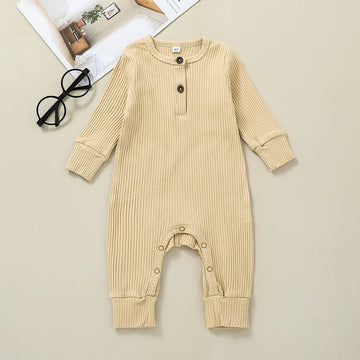 Iddolaka Newborn Baby Boy Girl Long Sleeve Romper Jumpsuit Bodysuit One Piece Coverall Outfit Fall Winter Clothes(F-Long Sleeve