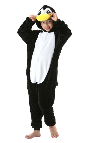 CuteOn Penguin Onesie Kids Animal Pajamas for Boys Girls Halloween Christmas Costume Height for 120cm