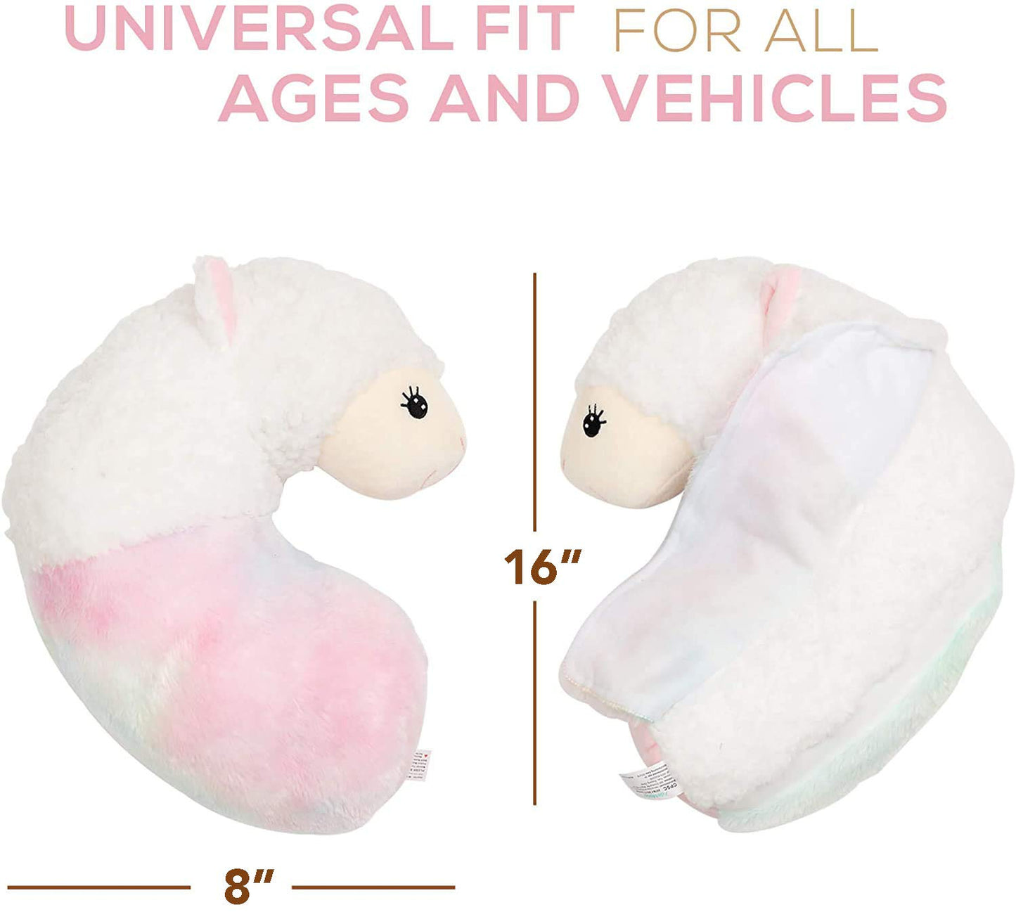 Xdemoda Seatbelt Pillow For Kids Travel - Dinosaur Seat Belt Cover & Cushion Pillow. Child Car Stuffed Plush Animal Travel Pillo