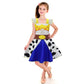 Roctocesy Little Girls Princess Dresses Cowgirl Jessie Costume Outfit For Halloween Fancy Party Dress Up Birthday Outfits