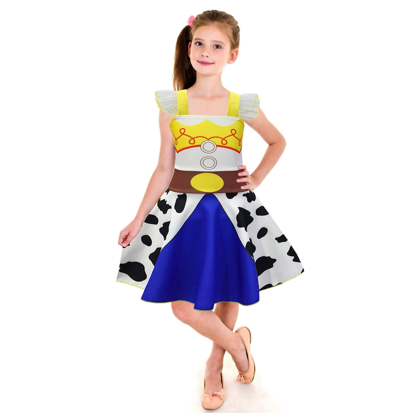 Roctocesy Little Girls Princess Dresses Cowgirl Jessie Costume Outfit For Halloween Fancy Party Dress Up Birthday Outfits (Cowgi